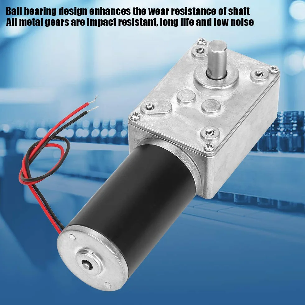 DC 24 V Turbo-Schneckengetriebemotor, Umkehrbar, Geschwindigkeitsreduzierung, Elektrischer Getriebemotor, 8 Mm Welle(20RPM)
