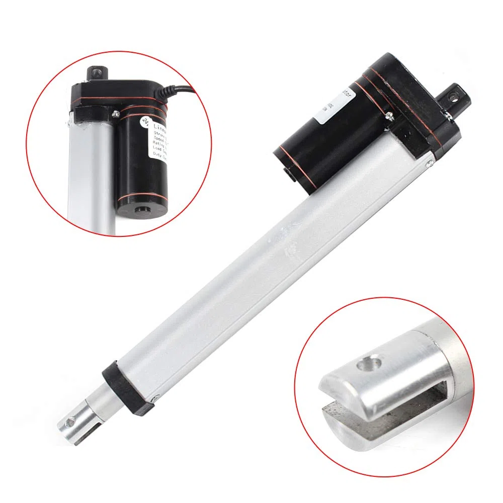 Elektrischer Linearantrieb, Wasserdicht Linearantrieb 200 Mm Hub DC 24 V, 1000N-1500N Mini-Linearaktuator für Schrank, Fensteröffner, Türöffner, Home Automation
