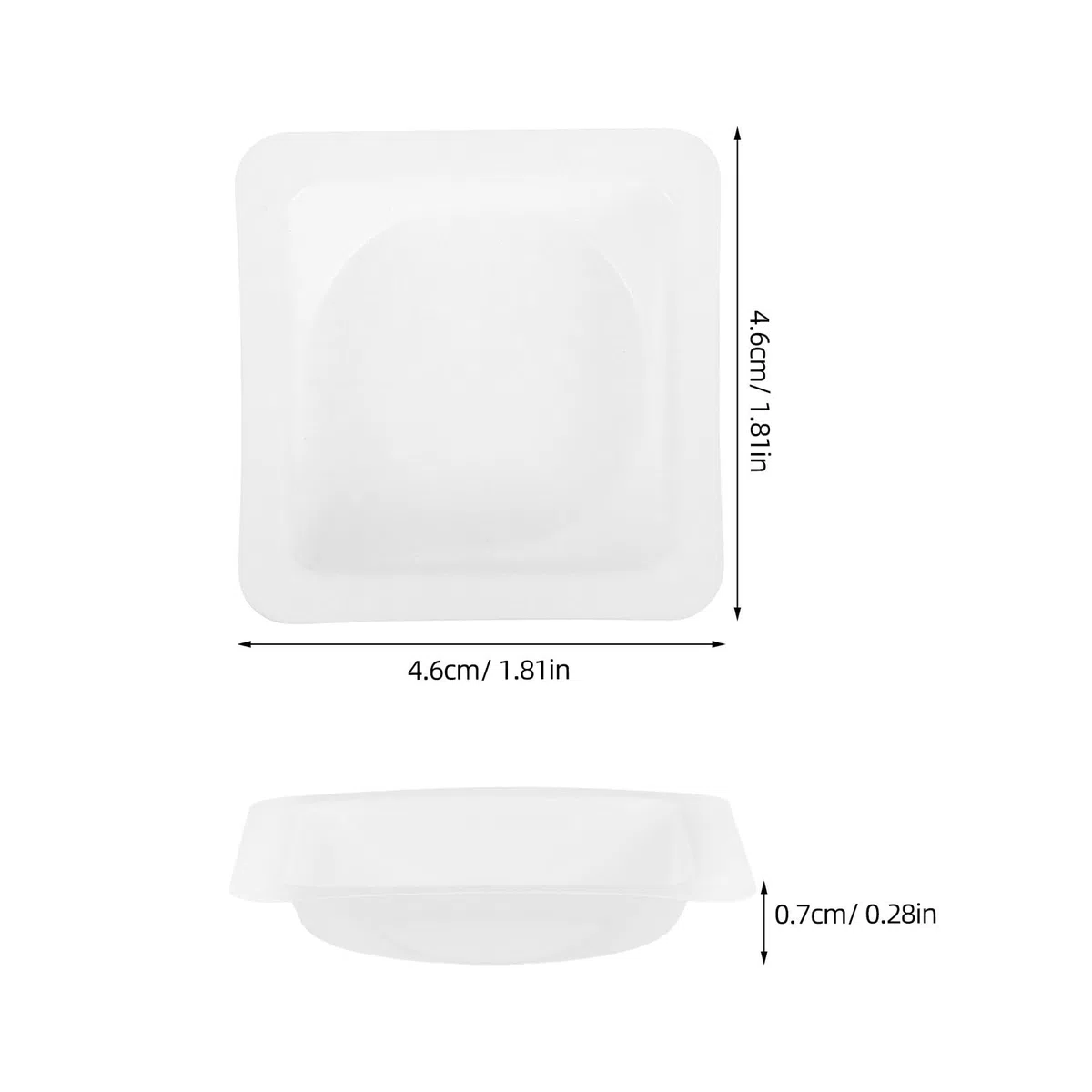 Cabilock 100 Stück Labor Wägeschalen Kunststoff 4.6X4.6X0.7cm Präzisionsschalen für Genaues Wiegen und Mischen Im Labor Vielseitig für Verdampfungsschale und Petrischalen