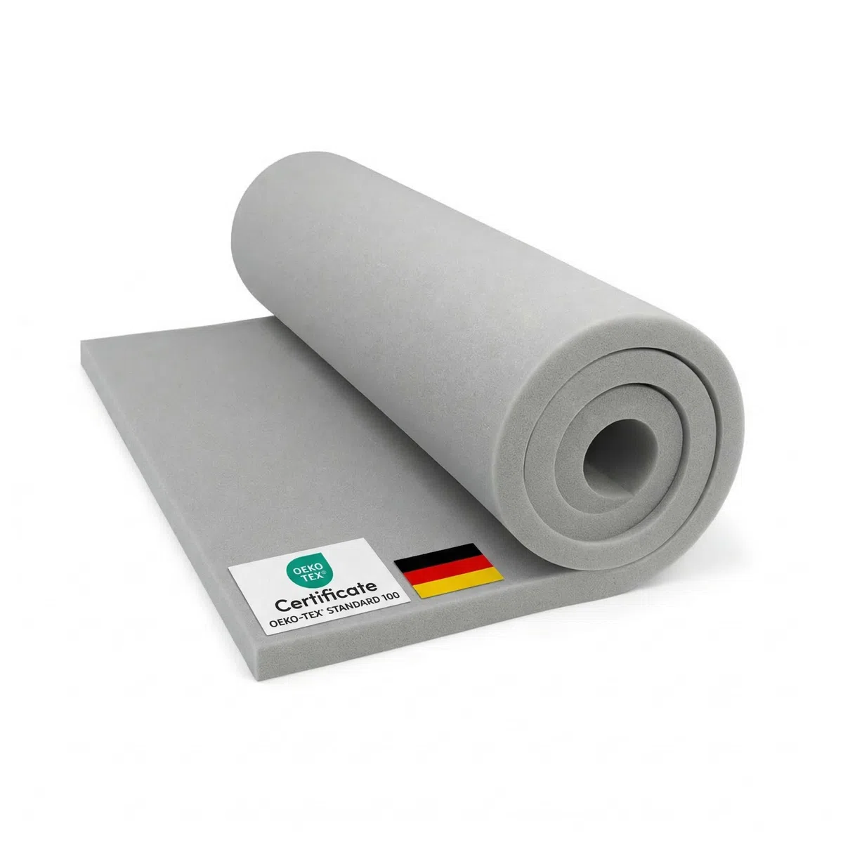 FORTIS POLSTER Schaumstoffplatte RG16/18 100 x 200 x 2 cm – Polsterschaum zum Zuschneiden, weicher Möbelschaum für Kissenfüllung, Polsterung, Verpackung, Basteln & DIY, Oeko-TEX Standard 100