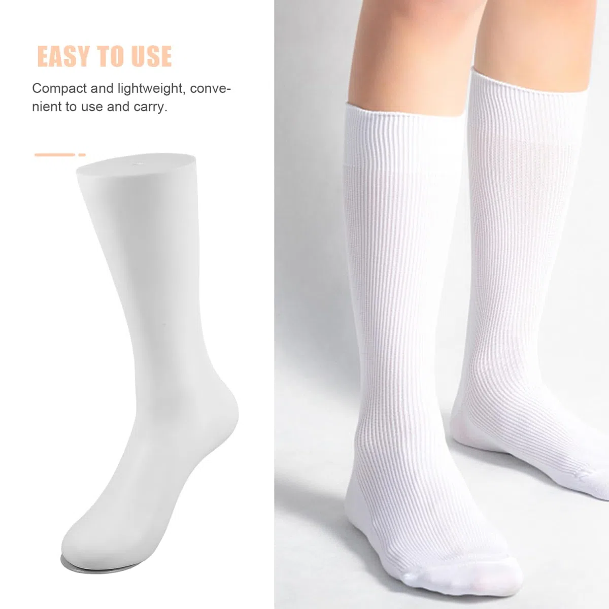 STOBAZA Sockenfuß-Modell Mannequinfuß Für Herrensocken Socken-Display-Halter Mit Realistischen Proportionen Tragbares Socken-Ausstellungsmodell Für Einzelhandel Schaufenster Und Fotografie