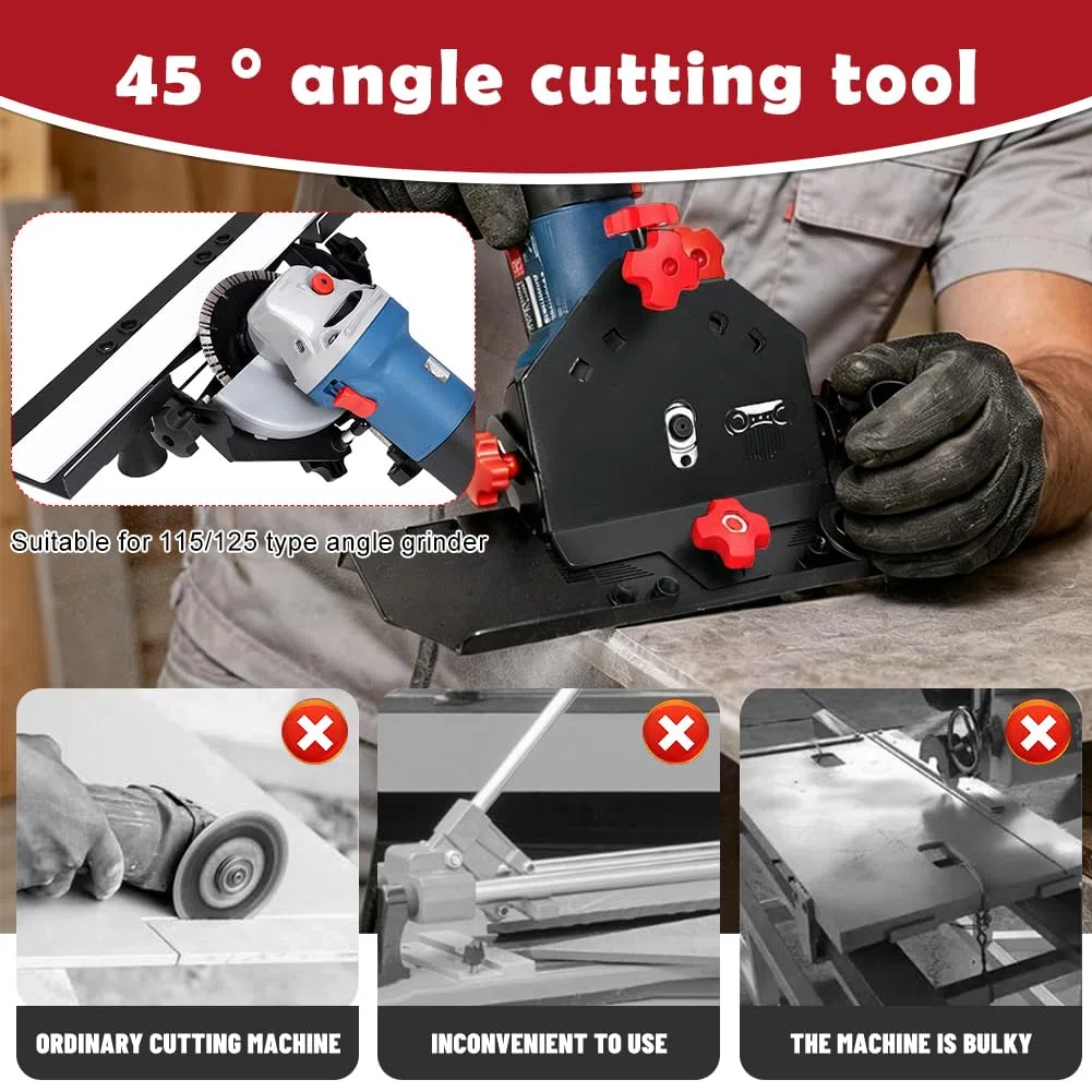 45 Grad Fliesenschneider für 115/125 mm Tile Cutter, Winkelschleiferständer für Fliesen Gehrungsschneider