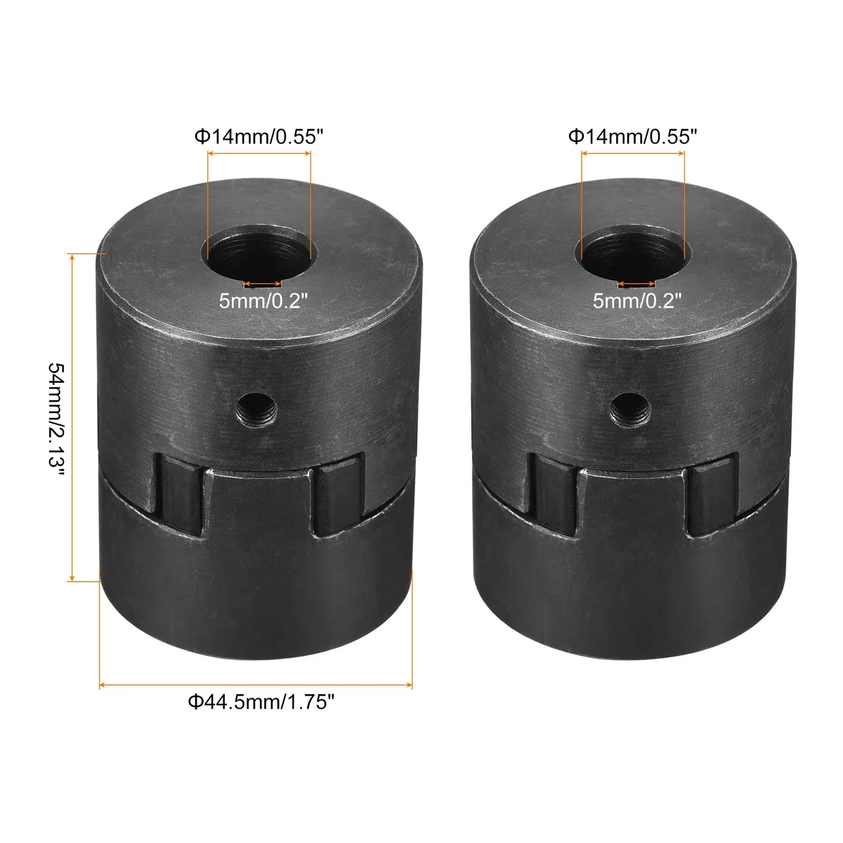 sourcing map Flexibel Kupplung Welle 14mm bis 14mm Motor Kupplungsgelenk 54mmx44.5mm