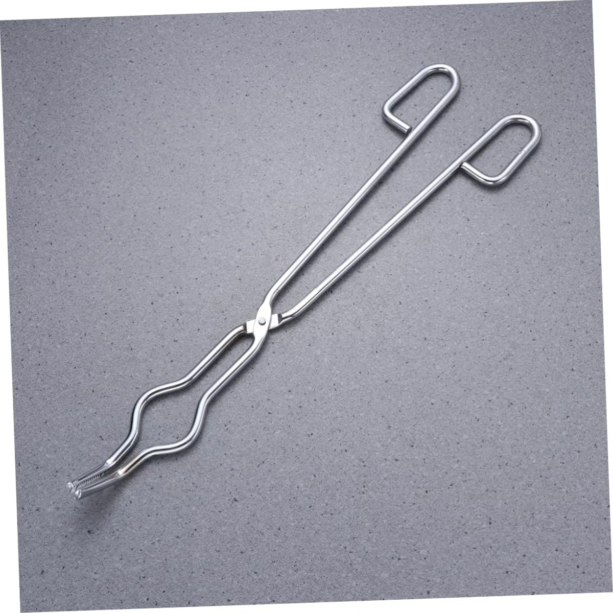 iplusmile Chromstahl-kratzzange Mit Rutschfestem Griff Hitzebeständig Für Tiegel Kolben Und Bechergläser Langlebiges Laborzubehör in Silber