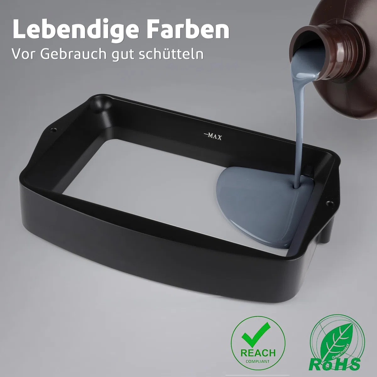 ELEGOO 8K Wasser Abwaschbar 3D Drucker Resin 1000g Grau, 405nm LCD UV-Härtung Water Washable Resin 3D Printer resin für LCD/SLA Resin 3D Drucker