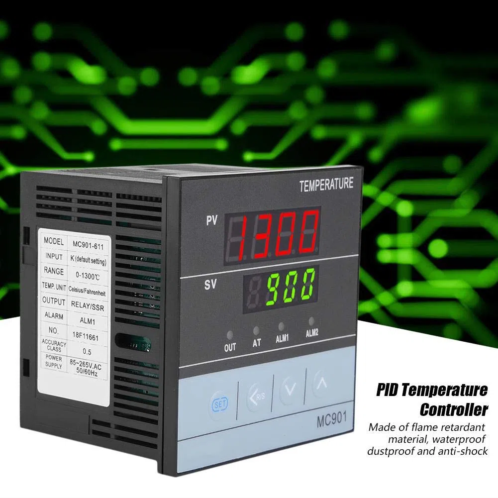 PID Temperaturregler, MC901 Digitaler PID-Temperaturregler K Typ PT100 Sensoreingangsrelais SSR-Ausgang für Hohe Empfindlichkeit und Genaue Temperaturregelung