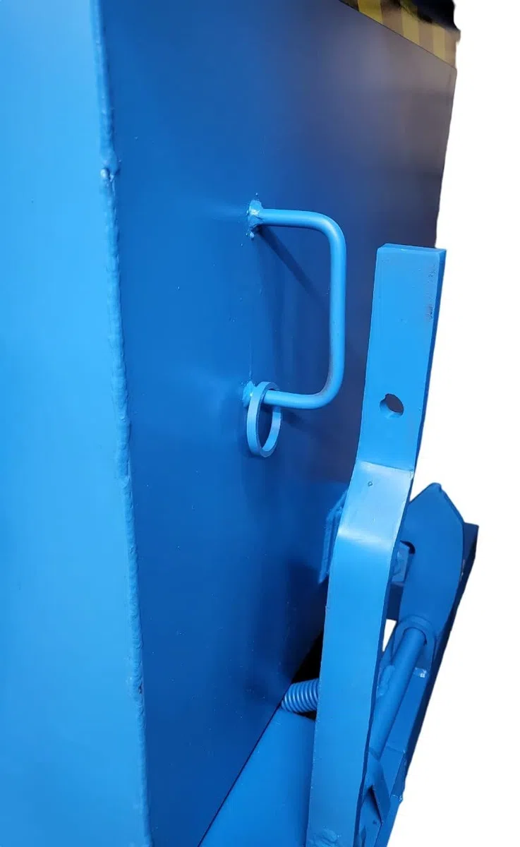 SRM Design Kippmulde mit Reifen Kippcontainer Muldenkipper Kippschaufel für Gabelstapler 99 x 140 x 75 cm (Höhe x Tiefe x Breite) Traglast 1.200 KG Volumen 500 L Farbe Blau