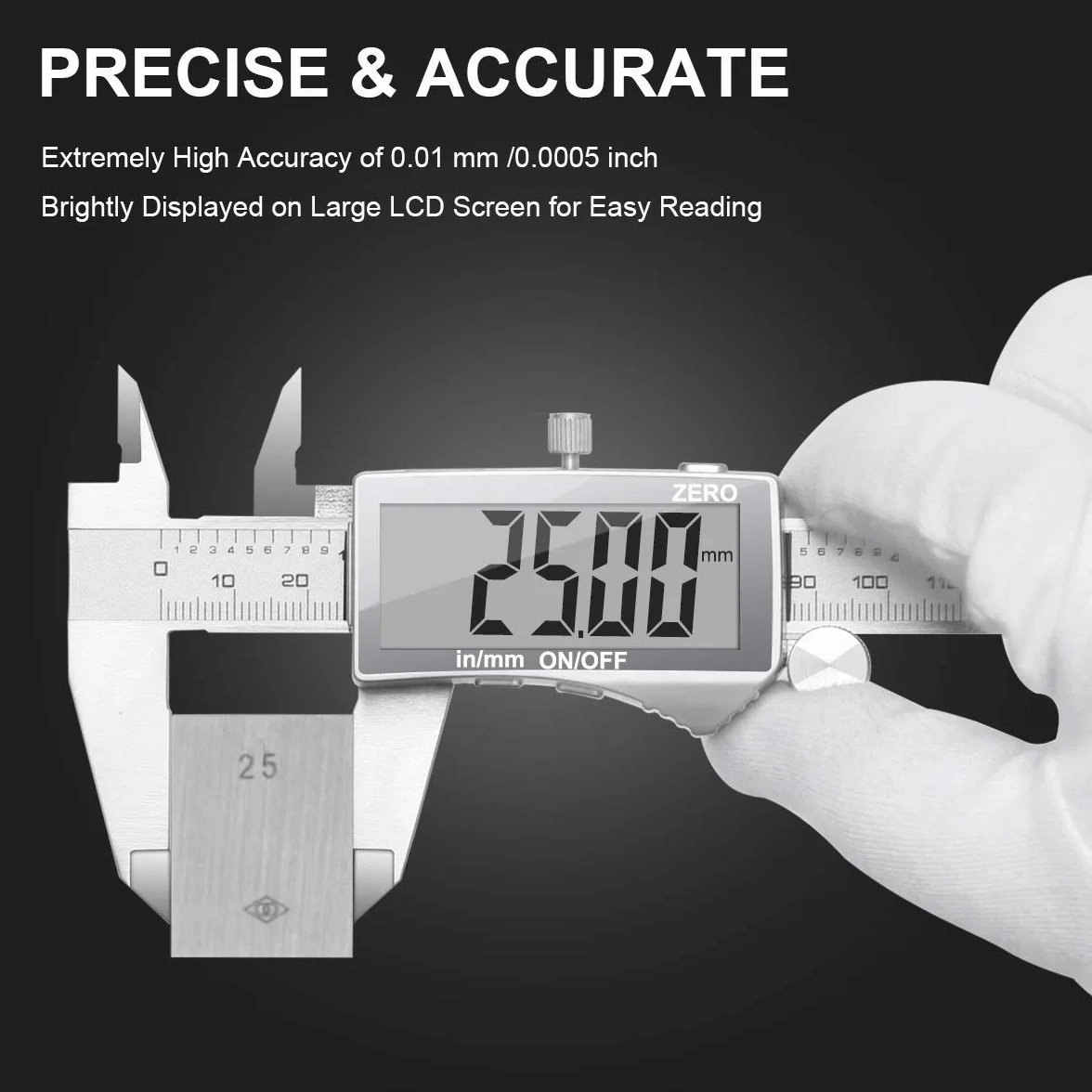Messschieber Digitale Schieblehre, Preciva Edelstahl Messlehre Messwerkzeuge Spritzwasserdicht Staubdicht mit Ersatzbatterie und größem Display - 150 mm (blau)