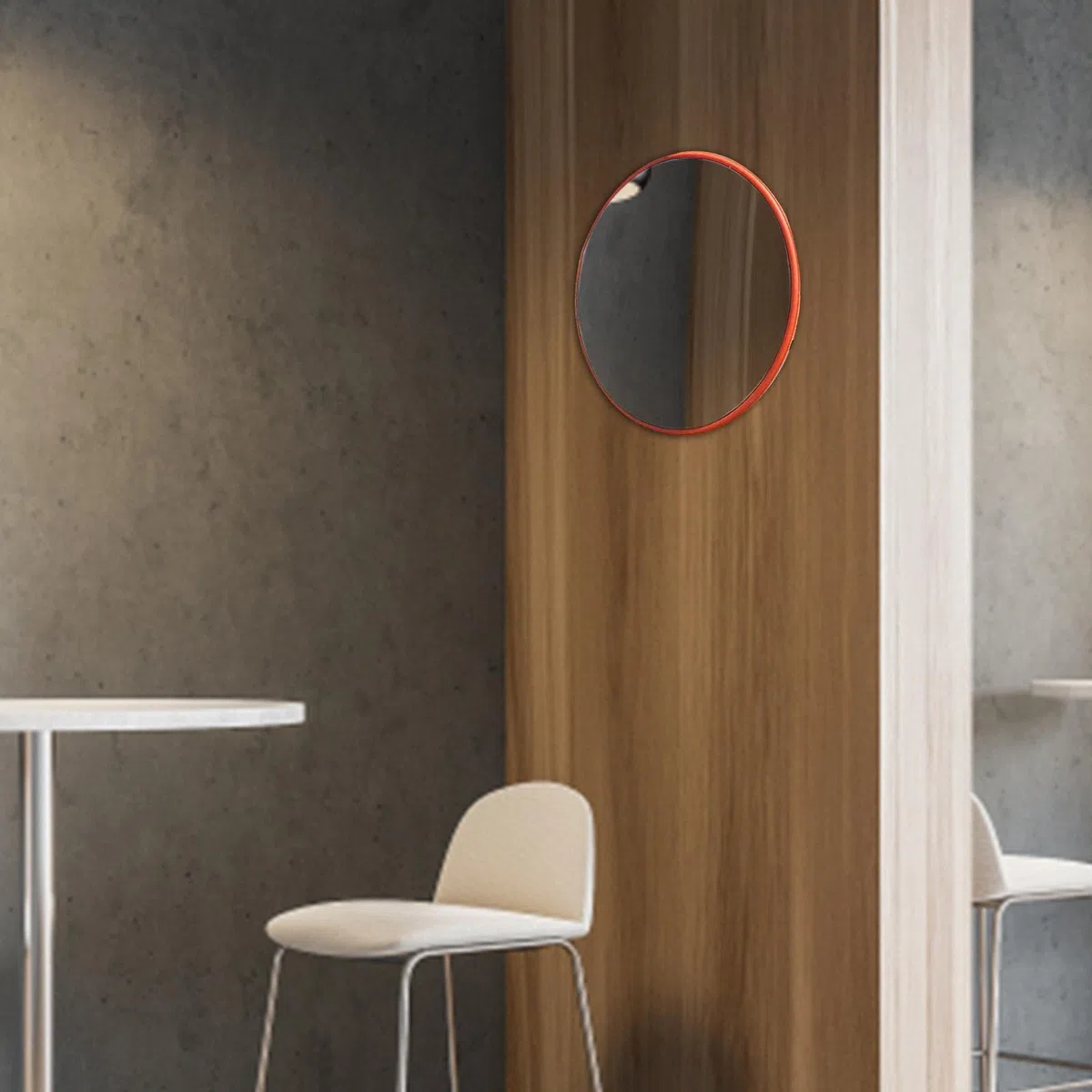 TAOLE 30cm Traffic Zimmer Deko, Rond Spiegel Aesthetic Y2k Straßenspiegel Konvexspiegel Ausfahrt Parabolspiegel Weitwinkelspiegel Panorama
