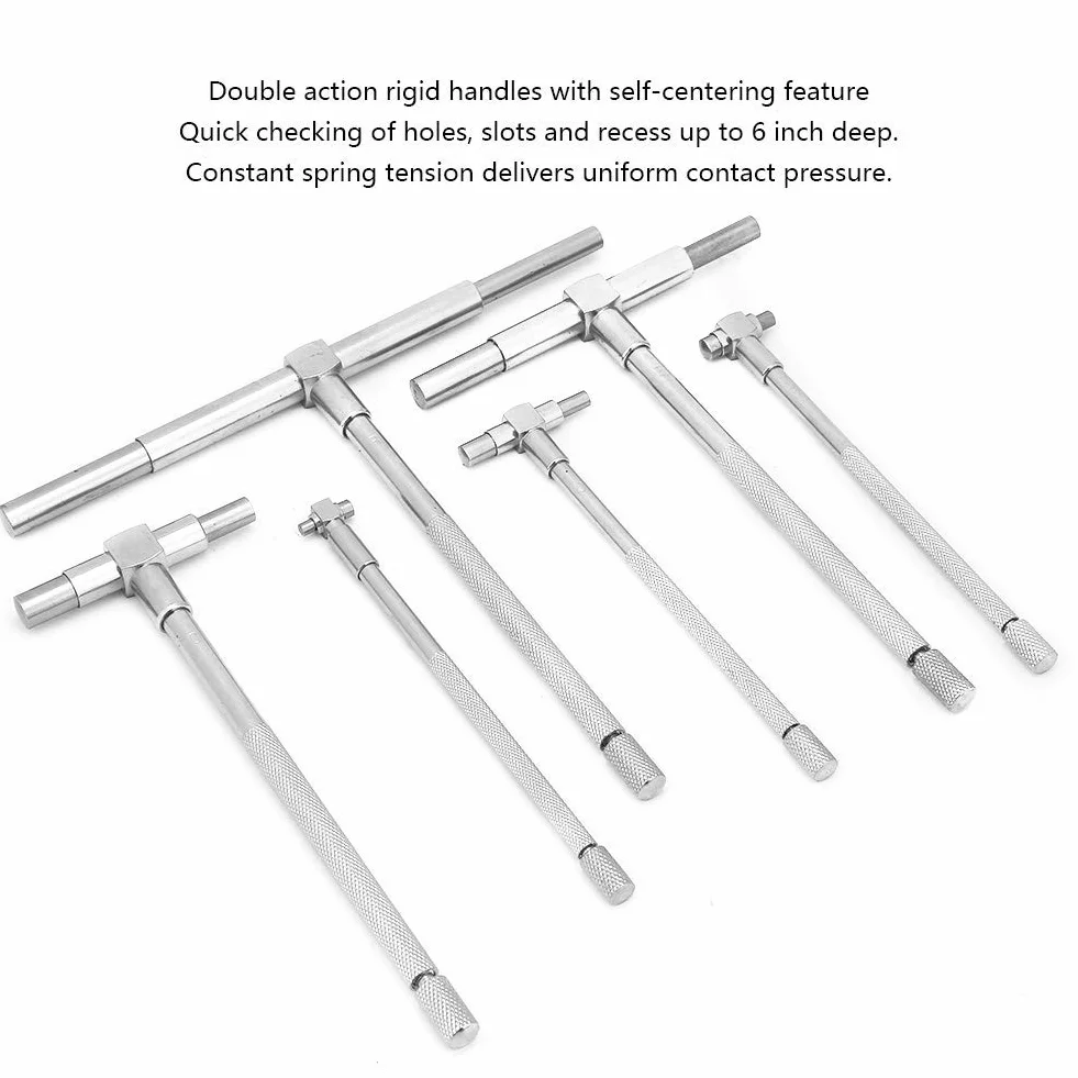 6 Teile/satz Teleskop Innen Mikrometer, Innen Mikrometer 8-150 Mm Einstellbare Innendurchmesser Mikrometer Messwerkzeuge