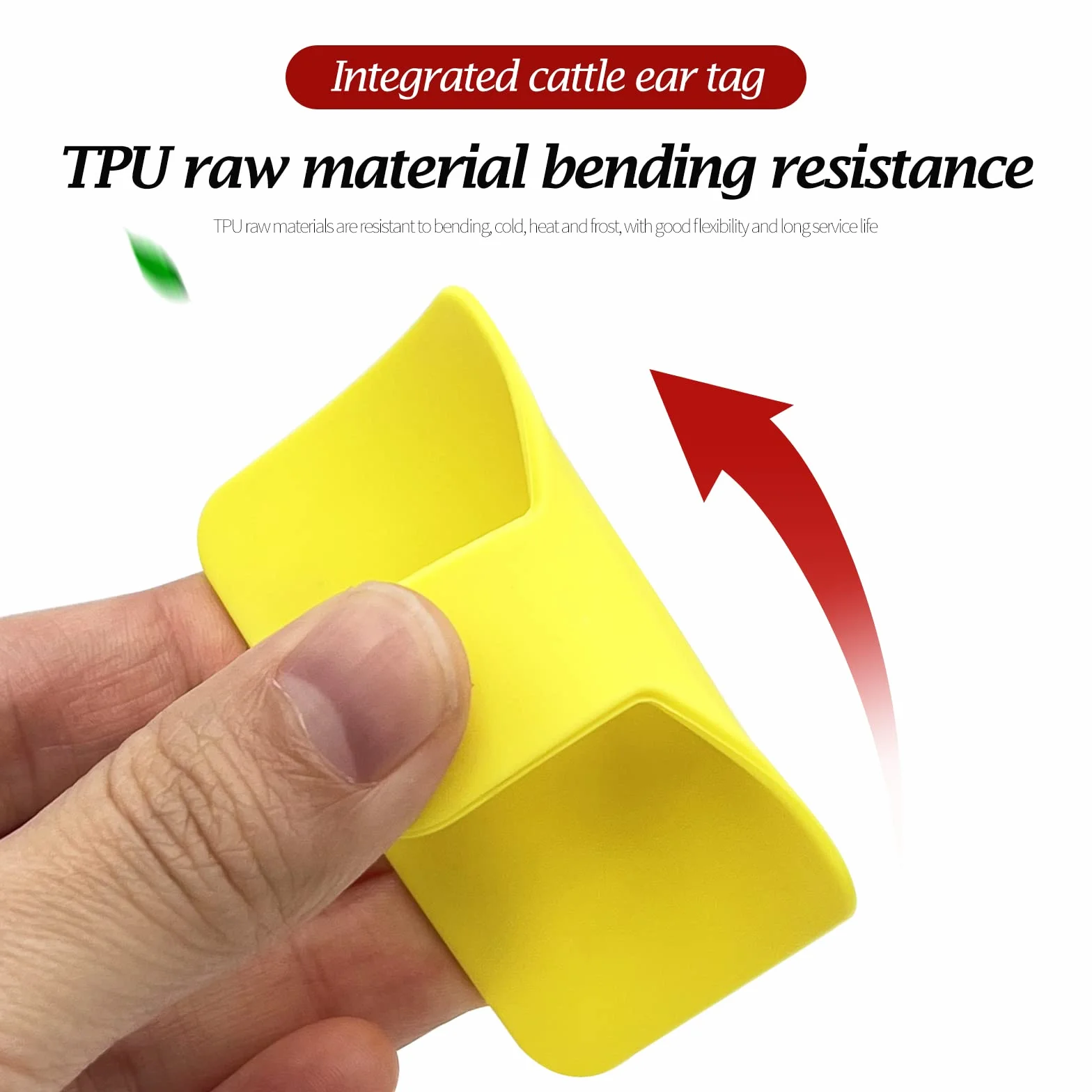 100 Stück leere Ohrmarken für Rinder, Schweine und Schafe - TPU Material, Gelb