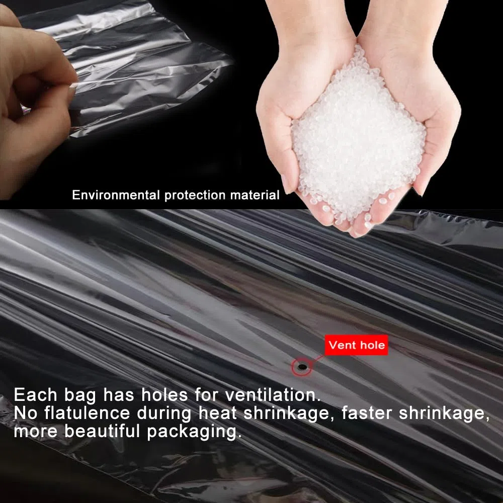 SKYPRO 100Pcs POF Schrumpffolie Taschen 30x50cm Klar Hitze Schrumpffolie Wrap für hausgemachte DIY Verpackung Seife Badebombe Kerze