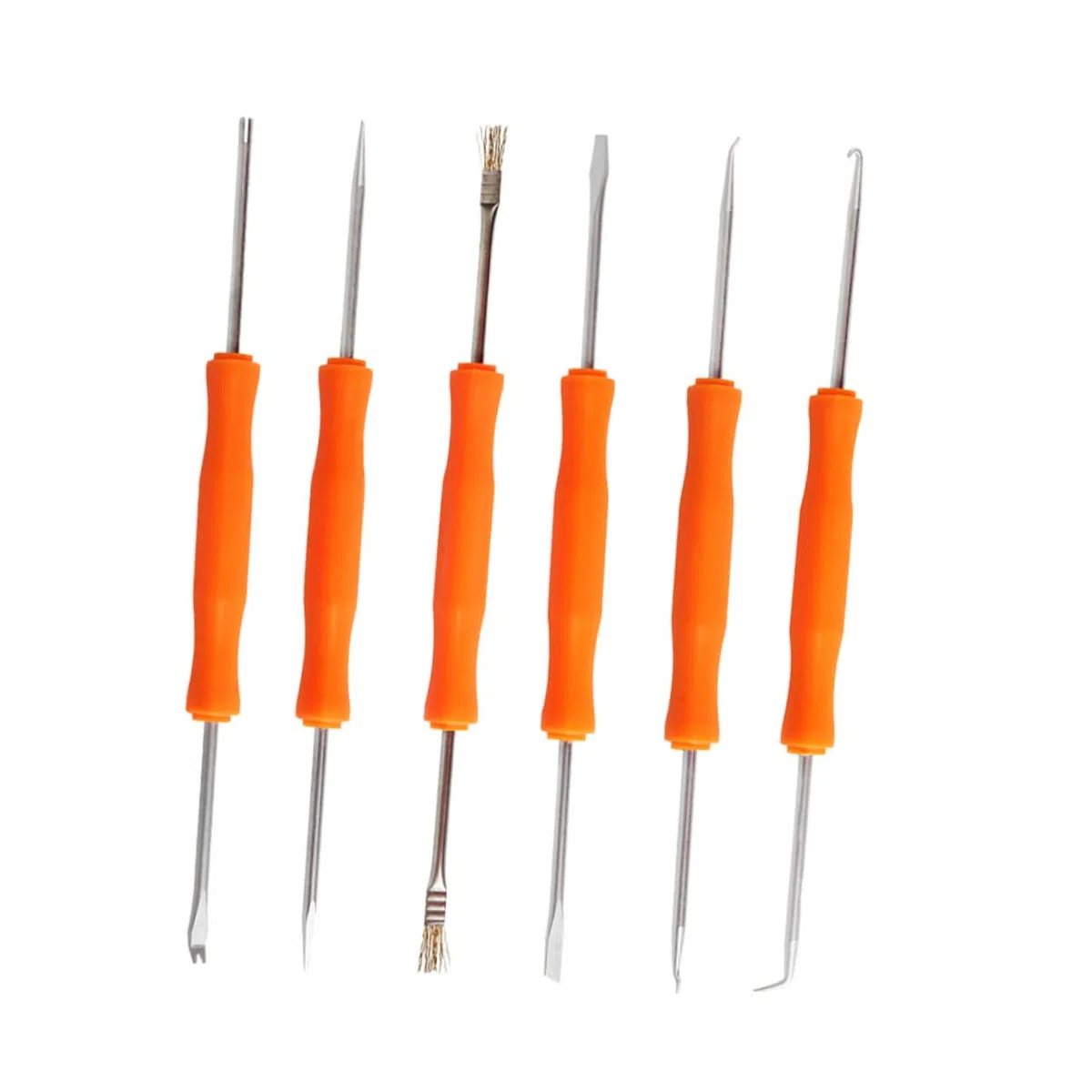 Angoily 6-in-1 Löthilfswerkzeugset für Leiterplatten mit Entlöthilfe Pcb Reinigungsset aus Metall Zubehör für Löten und Reparatur von Elektronik