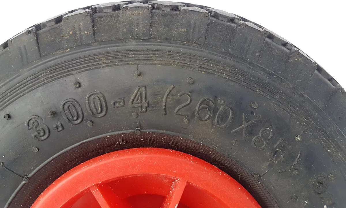 2 x FROSAL Sackkarrenrad Luftrad mit Radbefestigung | Ersatzrad Bollerwagen 260x85 mm 3.00-4 | 20 mm Nabe | Rad Sackkarre | Bollerwagenrad | Kugellager | Rollenlager