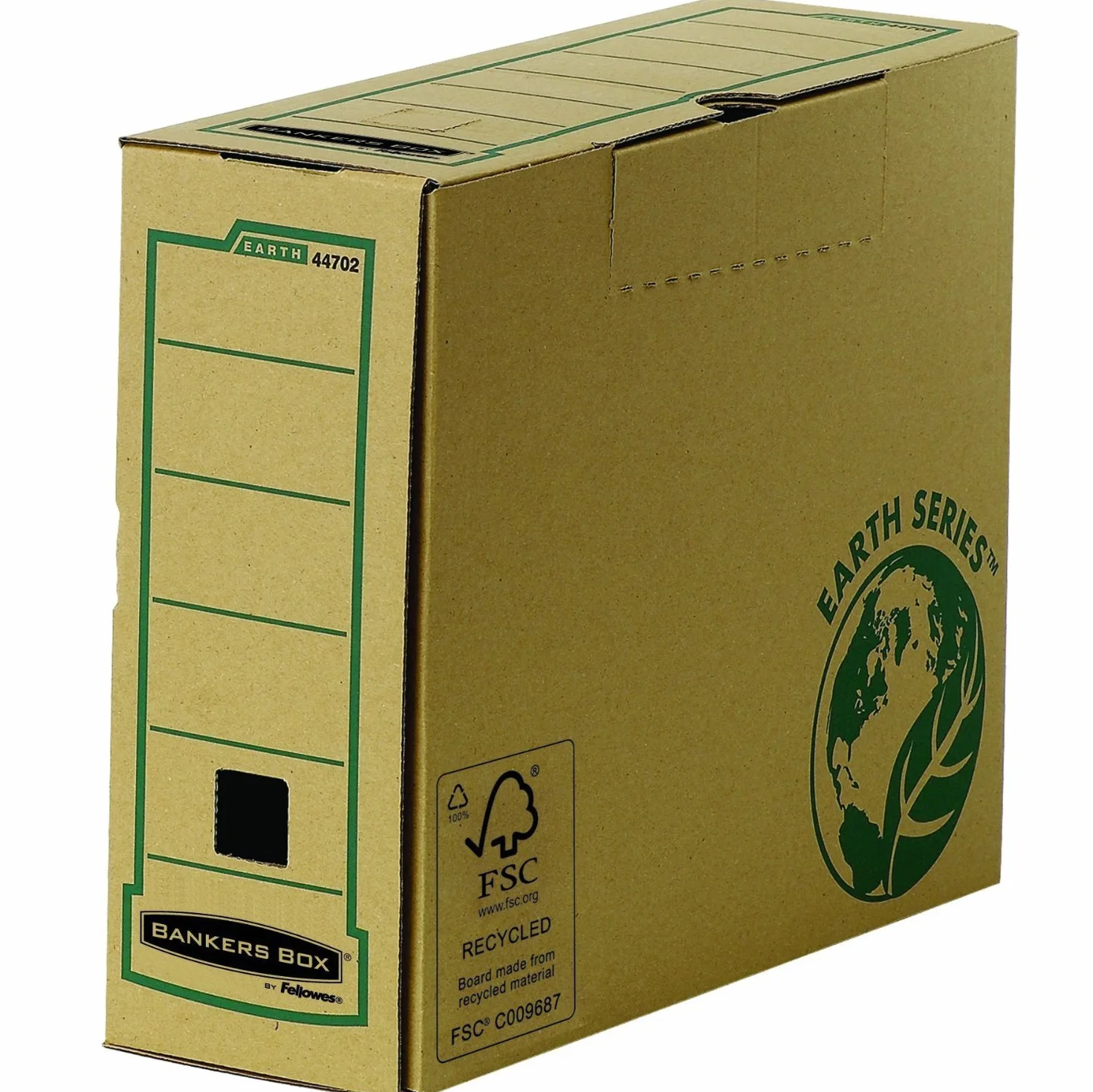 Bankers Box by Fellowes Earth Archiv-Ablagebox, A4, Einsteckdeckel zum Verschließen, aus Recycling- und FSC-zertifiziertem Papier, 20 Stück