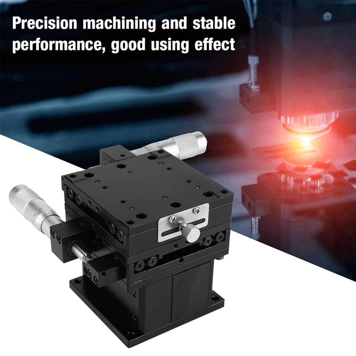 Semxyz 80 Xyz Linearbühne Trimmplattform Lager Feinabstimmung Schiebetisch 80 * 80 Mm Industriebedarf Lineare Bewegliche Teile