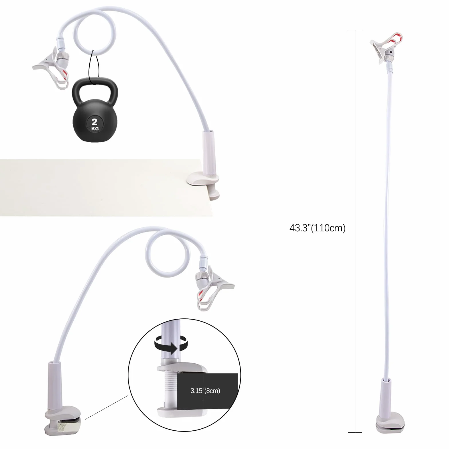 CPAP Schlauchheber und Schlauchunterstützung,CPAP Schlauchhalter Aufhänger zur Verhinderung von CPAP Schläuchen Leckage & Verwicklung,Flexibel,um in jeden Raum zu passen,Verstellbar & Robust